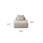 Modular Pebble Sofa with Movable Backs for Flexible Living Spaces Dimensions