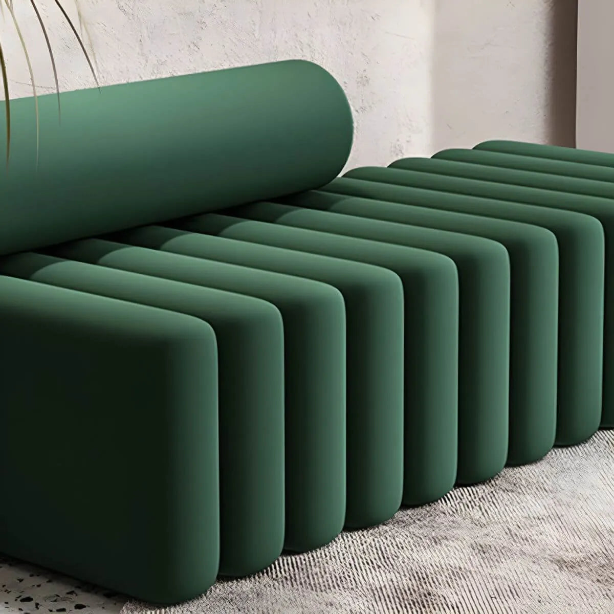 Modular Velvet Armless Sofa – Modern Solid & Patchwork Design