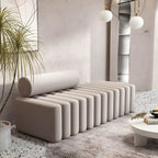 Modular Velvet Armless Sofa – Modern Solid & Patchwork Design