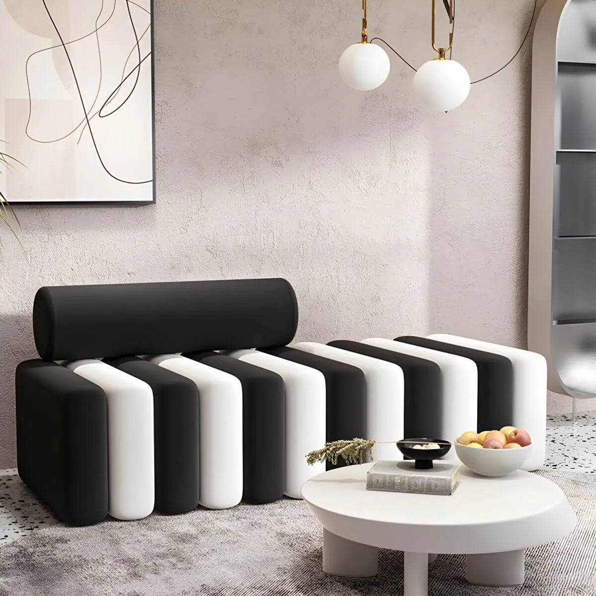 Modular Velvet Armless Sofa – Modern Solid & Patchwork Design