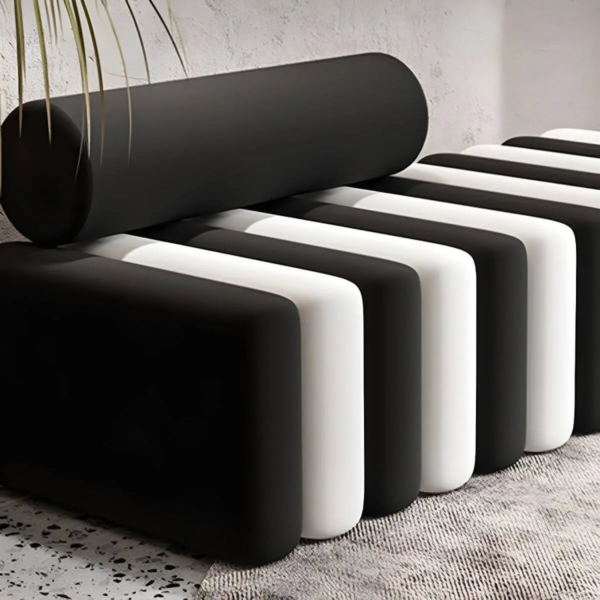 Modular Velvet Armless Sofa – Modern Solid & Patchwork Design