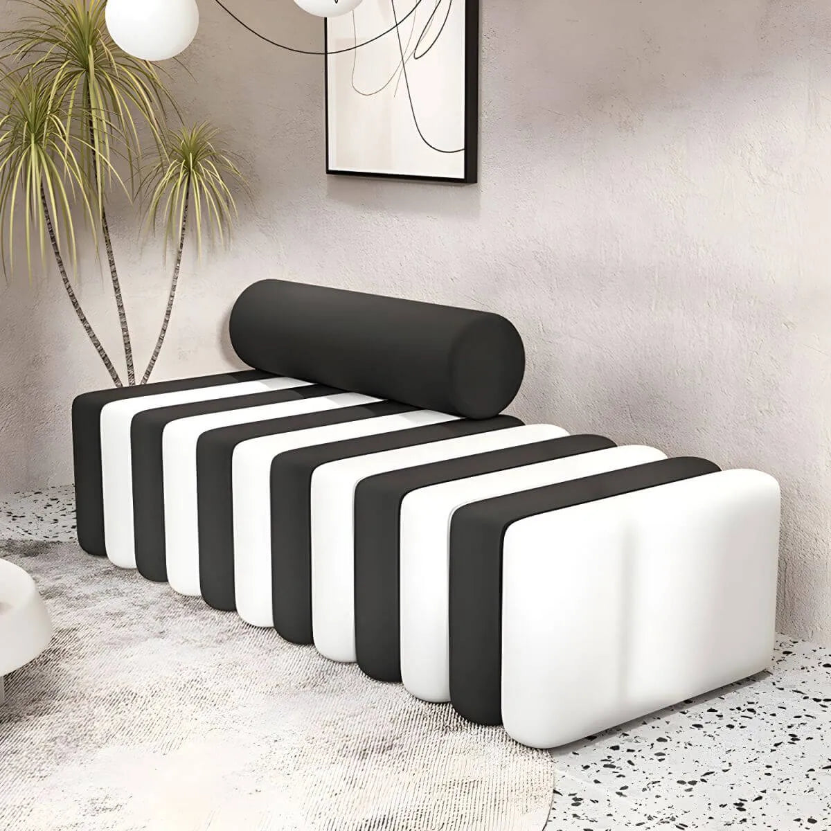 Modular Velvet Armless Sofa – Modern Solid & Patchwork Design Main Product Image Main image
