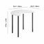 Modular White Conference Table Series with Crescent Units and Slim Legs Dimensions