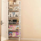 Modular White Metal Bookshelf – Modern Vertical Shelving System