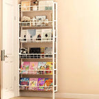 Modular White Metal Bookshelf – Modern Vertical Shelving System