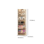 Modular White Metal Bookshelf – Modern Vertical Shelving System Dimensions