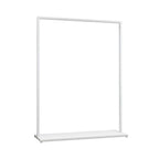 Modular White Metal Hall Tree with Open Shelving & Coat Hooks