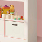 Modular White Steel Bookcase with Open Back Design