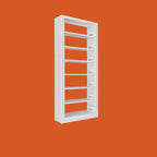 Modular White Steel Bookcase with Open Back Design