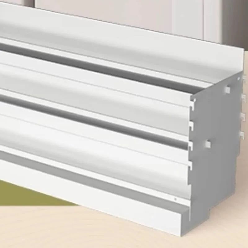 Modular White Steel Bookcase with Open Back Design