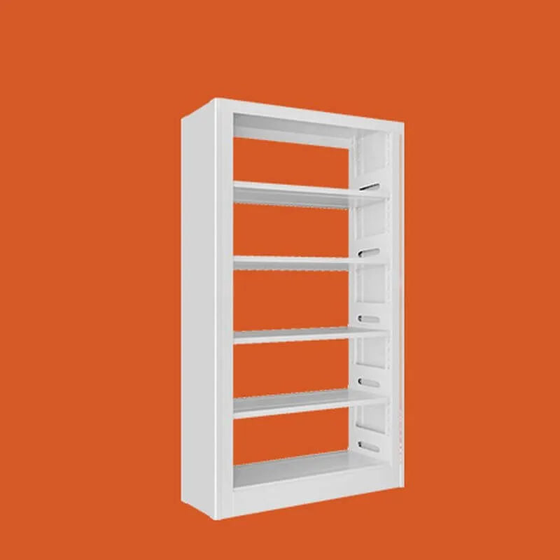 Modular White Steel Bookcase with Open Back Design