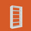Modular White Steel Bookcase with Open Back Design