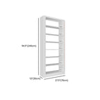 Modular White Steel Bookcase with Open Back Design Dimensions