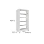 Modular White Steel Bookcase with Open Back Design Dimensions