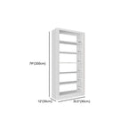 Modular White Steel Bookcase with Open Back Design Dimensions