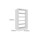 Modular White Steel Bookcase with Open Back Design Dimensions