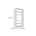 Modular White Steel Bookcase with Open Back Design Dimensions