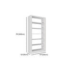 Modular White Steel Bookcase with Open Back Design Dimensions