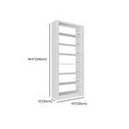 Modular White Steel Bookcase with Open Back Design Dimensions