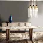 Mother of Pearl Cabinet With Sculpted Doors and Layered Storage
