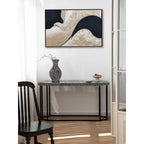 Mother of Pearl Console Table with Hand-Inlaid Floral Marquetry