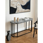 Mother of Pearl Console Table with Hand-Inlaid Floral Marquetry Main Product Image