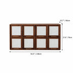 Mother of Pearl Inlay Walnut Modular Bookcase and Display Cabinet