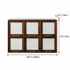 Mother of Pearl Inlay Walnut Modular Bookcase and Display Cabinet