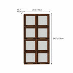 Mother of Pearl Inlay Walnut Modular Bookcase and Display Cabinet