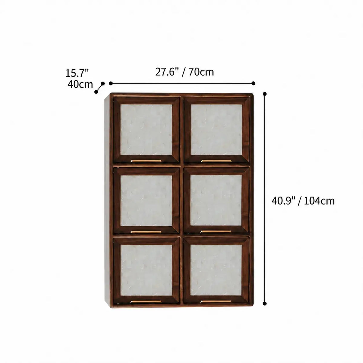 Mother of Pearl Inlay Walnut Modular Bookcase and Display Cabinet