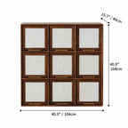 Mother of Pearl Inlay Walnut Modular Bookcase and Display Cabinet