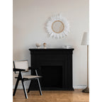 Mother of Pearl Wall Art, Handmade Feather Sunburst Decor Series