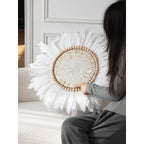 Mother of Pearl Wall Art, Handmade Feather Sunburst Decor Series Main Product Image