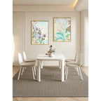 Mother of Pearl Wall Art, Textured Floral Panels with Gold Frame