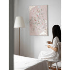 Mother of Pearl Wall Art, Textured Floral Relief for Serene Luxe Interiors