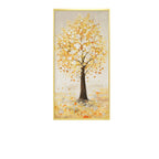 Mother of Pearl Wall Art, Textured Golden Tree Vertical Panel Decor