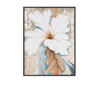 Mother of Pearl Wall Art Triptych, Handcrafted Floral Relief Panels