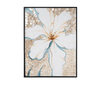 Mother of Pearl Wall Art Triptych, Handcrafted Floral Relief Panels