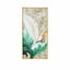 Mother of Pearl Wall Art with Layered Leaf Motif, Gold Frame Elegance Dimensions
