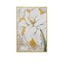 Mother of Pearl Wall Art with Oversized White Bloom and Gold Frame