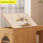 Multi-Function Coffee Table With Saddle Leather Surface