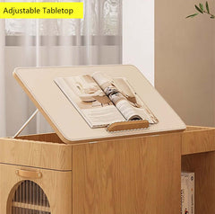 Multi-Function Coffee Table With Saddle Leather Surface