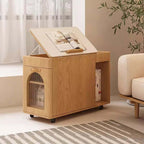 Multi-Function Coffee Table With Saddle Leather Surface