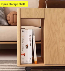 Multi-Function Coffee Table With Saddle Leather Surface