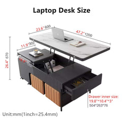 Multi-Function Lifting Coffee Table With Storage