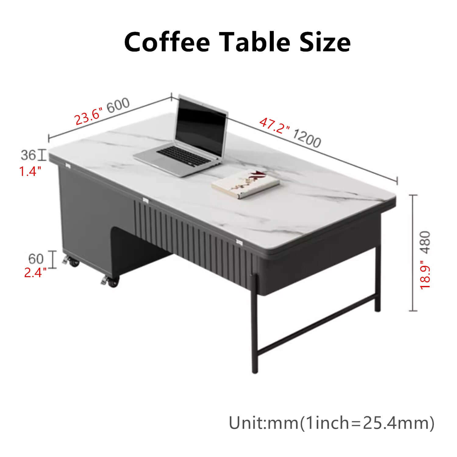 Multi-Function Lifting Coffee Table With Storage