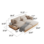 Multi-Functional Sofa Bed with Storage - Simple and Elegant Dimensions