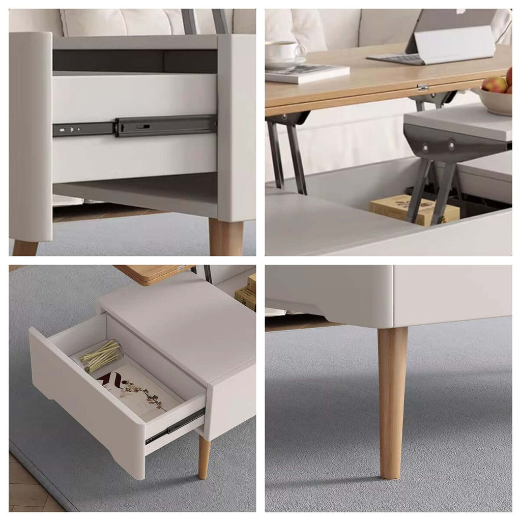 Multifunctional Lift-Top Coffee Table with Drawer