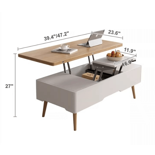Multifunctional Lift-Top Coffee Table with Drawer Dimensions