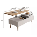 Multifunctional Lift-Top Coffee Table with Drawer Dimensions